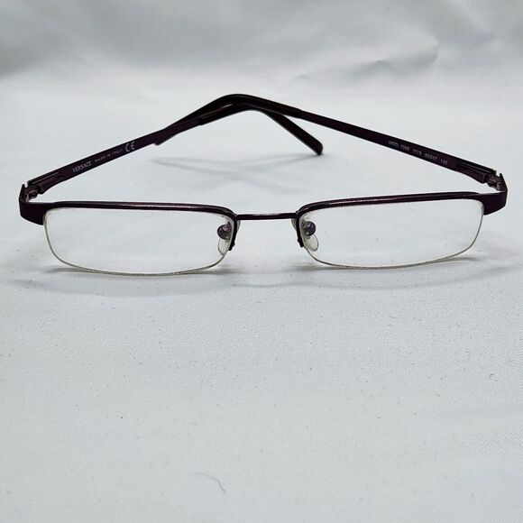 💜Vintage Versace Plum Rimless Eyeglasses & Hardshell Case - Picture 5 of 16